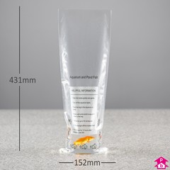 Printed Fish Bag - Small - 152mm x 431mm x 62.5 micron (6" x 17" x 250 gauge)