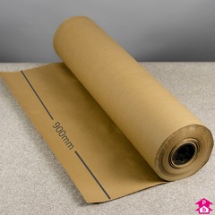 Recycled Kraft Paper Roll - 900mm wide by 220 metres long (21.5kg roll). 90gsm.