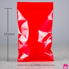 Red Grip Seal Bag (127mm x 191mm x 200 gauge)