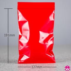 Red Grip Seal Bag - 127mm x 191mm x 200 gauge