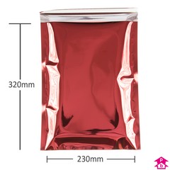 Red Metallic Mailer (230mm x 320mm + 40mm lip)