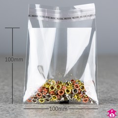 Sealable Display Bag - Small - 100mm x100mm + 30mm lip