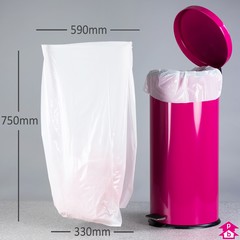 Swing Bin Liner (13x23" wide x 30" long x 100g)