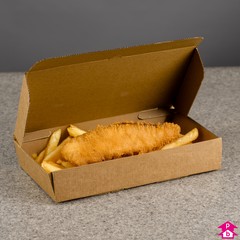 Takeaway Box - Fish & Chips (2.1 litre) - 285mm long x 150mm wide x ...