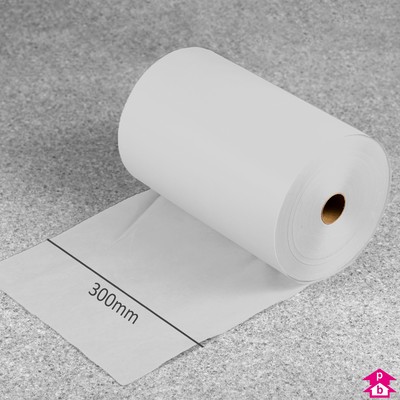 Tissue Paper Roll White 300mm wide by 840 metres long 5kg roll 18gsm