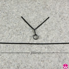 Twist Tie - Black - 200mm (8") Long