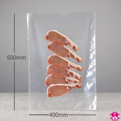 Vacuum Bag (400mm wide x 600mm long  65mu)