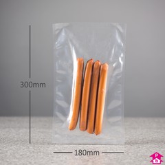 Vacuum Bag (180mm wide x 300mm long  65mu)