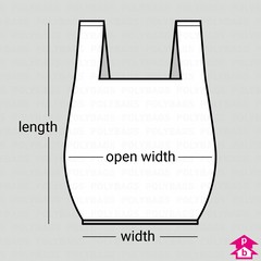 White Biodegradable Vest Carrier Bag - Medium - 10/15