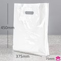 CB15183WHTPATCH : White Carrier Bag - Medium