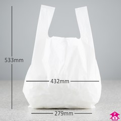 White Carrier Bag (11x17" wide x 21" long x 13mu)