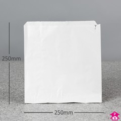 White Paper Bag - Large (250mm x 250mm (10" x 10"))