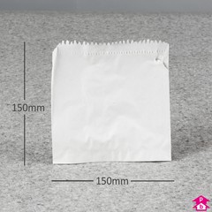 White Paper Bag - Small (150mm x150mm (6" x 6"))