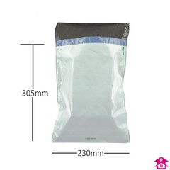 White Tamper Evident Envelope - C4 (230mm x 305mm x 75 micron (9" x 12" x 300 gauge))