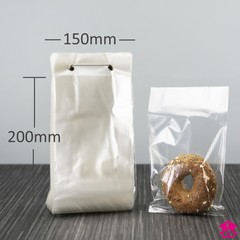 Wicketed Food Bag - Microperforated (150mm x 200mm x 20 micron (6" x 8" x 80 gauge))