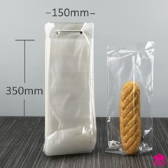Wicketed Food Bag - Microperforated (150mm x 350mm x 20 micron (6" x 12" x 80 gauge))
