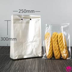 Wicketed Food Bag - Microperforated (250mm x 300mm x 20 micron (10" x 12" x 80 gauge))