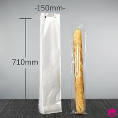 Wicketed Food Bag - Microperforated (150mm x 710mm x 20 micron (6" x 28" x 80 gauge))