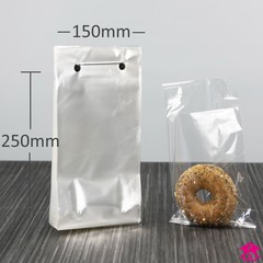 Wicketed Food Bag - Non-Perforated - 150mm x 250mm x 20 micron (6" x 10" x 80 gauge)