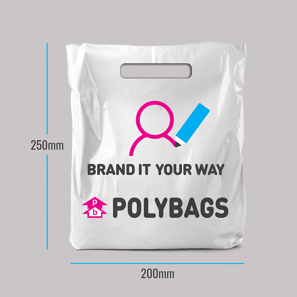 Large Black Carrier bags with custom print