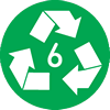 Recyclable packaging - 6 PS standard icon