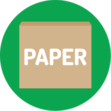 Paper packaging standard icon