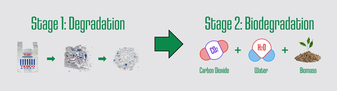 Two stage biodegradation diagram