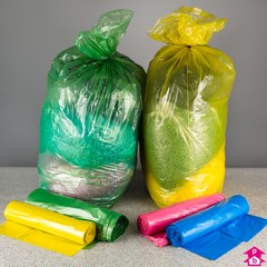 100%-recycled colour-tinted waste sacks