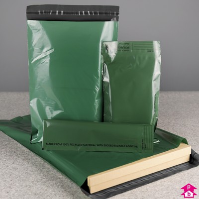 Green Biodegradable 100% Recycled Mailing Bags