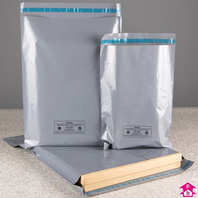 Grey 100% Recycled Mailing Bags