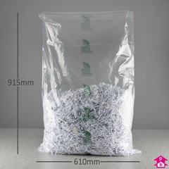Biodegradable Bag - 610mm x 915mm x 38 micron (24" x 36" x 150 gauge)