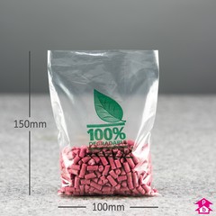 Biodegradable Bag - 102mm x 152mm x 38 micron (4" x 6" x 150 gauge)