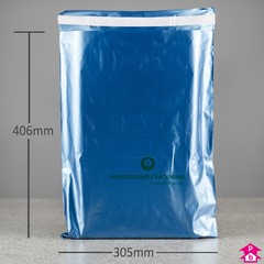 Blue Bio Mailorder Bag - 12" x 16" x 200 gauge