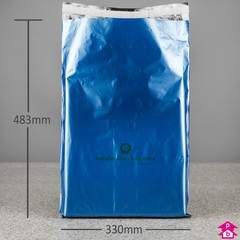Blue Biodegradable Mailing Bag - 305mm wide x 483mm long x 50 micron thickness