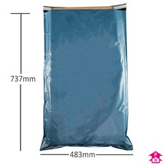 Blue Budget Mailing Bag - 483 x 737mm + lip (19 x 29") 45mu
