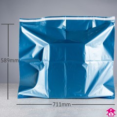 Blue Mailorder Bag - 711 x 589mm + lip (28 x 23") 60 microns