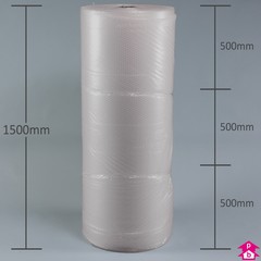 Bubble Wrap (30% Recycled) - 500mm wide on 100 metre long roll. Small 10mm bubbles.