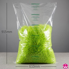 Clear Biodegradable Bag - 610mm x 915mm x 40 micron (24" x 36" x 160 gauge)