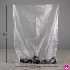 Clear High Tensile Bag - 305mm wide x 457mm long, 14 micron thickness