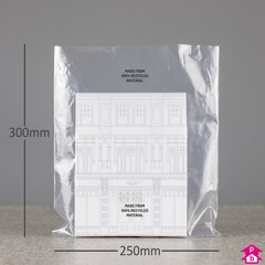 Clear Polybag (100% Recycled) - 250mm x 300mm x 40 micron (10" x 12" x 160 gauge)