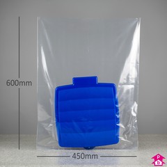 Clear Polybag (30% Recycled) - 450mm x 600mm x 40 micron (18" x 24" x 160 gauge)