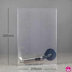 Clear Polybag - Heavy Duty (30% Recycled) - 200mm x 300mm x 100 micron (8" x 12" x 400 gauge)