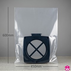 Clear Polybag - Heavy Duty (30% Recycled) - 450mm x 600mm x 100 micron (18" x 24" x 400 gauge)