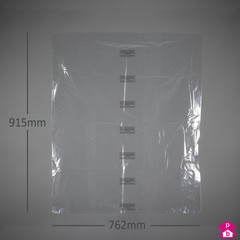 Clear Safety Bag - Perforated + PWN - Extra Large (30% Recycled) - 762mm x 915mm x 40 micron (30" x 36" x 160 gauge)