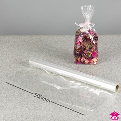 Clear Wrapping Film - 500mm wide by 20mtrs long