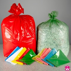 Colour and Tinted Waste Sacks (100%-Recycled)