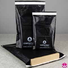 Black or Green Compostable Mailers