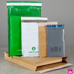 Compostable Mailing Bag C4 230mm Wide X 325mm Long 40 Micron Thickness C4 For