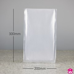 Embossed Vacuum Pouch - Small - 200mm wide x 300mm long, 70 micron thickness