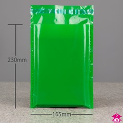 Green Mailing Sack - 165 x 230mm + lip  45mu